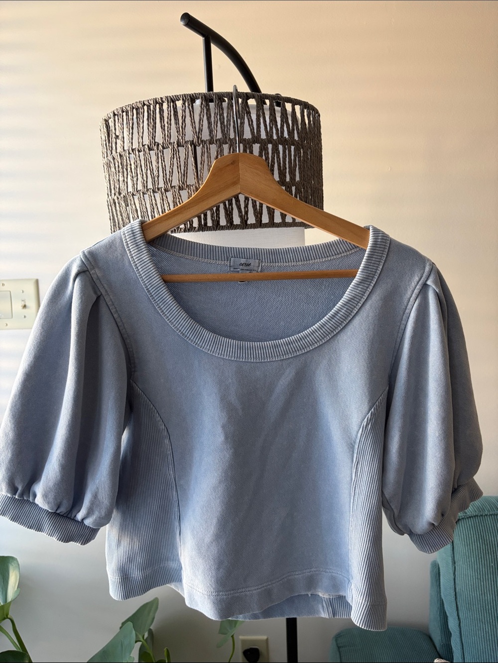 aerie Light Blue Women's Crop Top